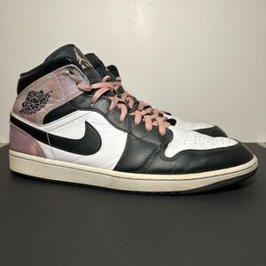 Mens NIKE Air Jordan 1 Mid SE Zen Master Bleached Coral Pink Sneakers / Size 14